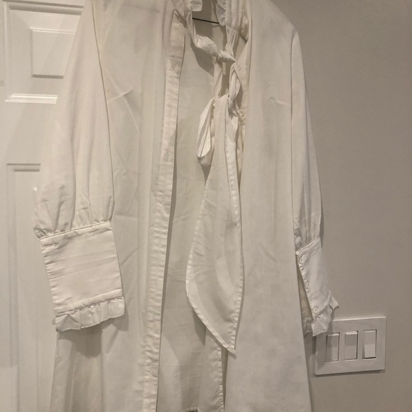 Pretty Little Thing White Long Sleeve Tie Maxi Dress Size UK10- 6 US - Picture 7 of 9